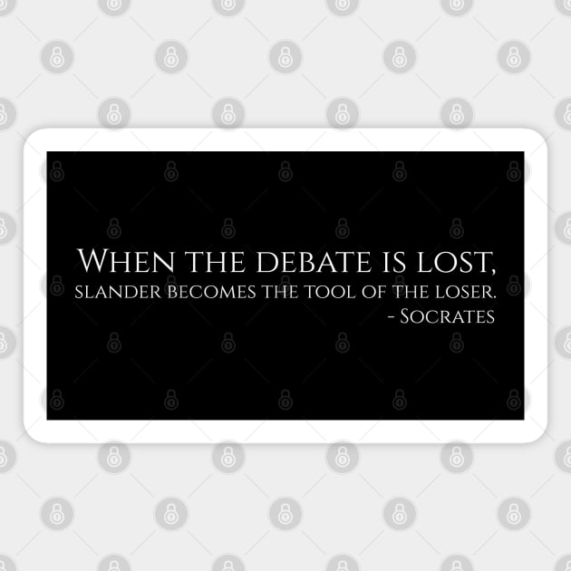 Classical Ancient Greek Philosopher Socrates Anti SJW Quote Magnet by Styr Designs